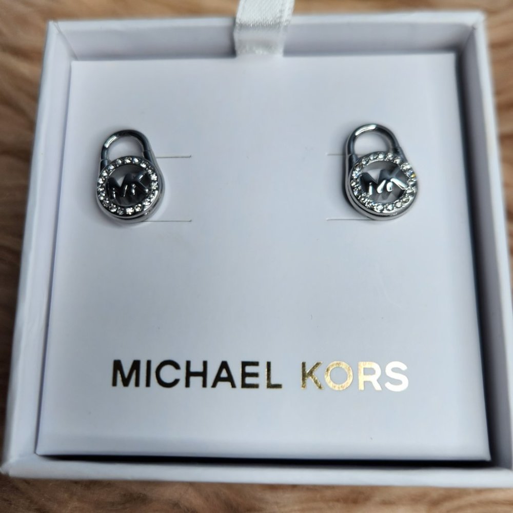 NWT MICHAEL KORS  Padlock Earrings & Slider Bracelet Set-Authentic - Picture 7 of 7